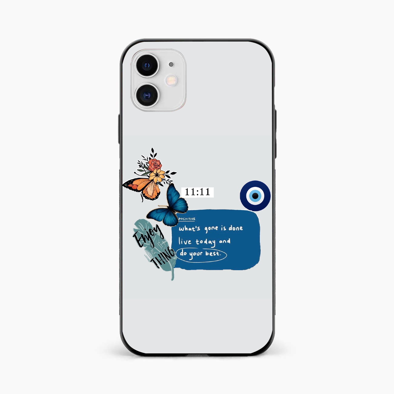 11:11 Positive Vibes iPhone 12 Back Cover