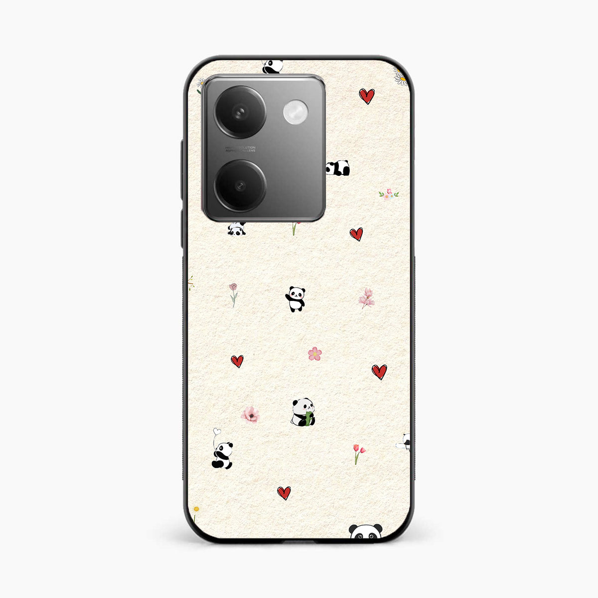 Panda Hearts & Flowers Vivo Y200 Pro 5G Back Cover