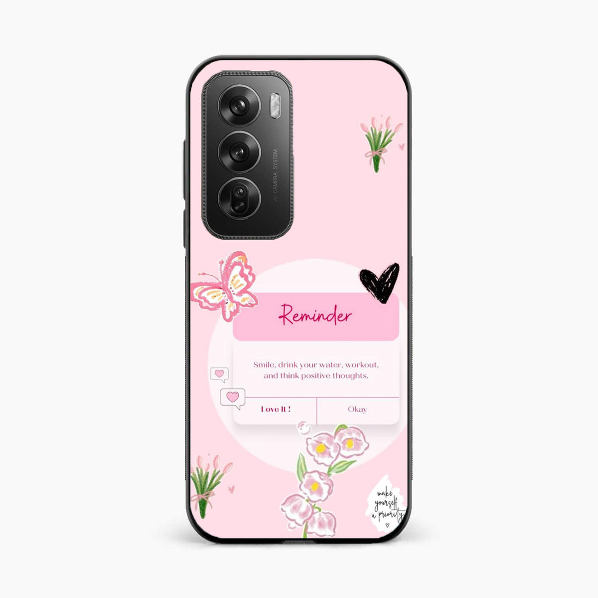 Floral Reminder Oppo Reno 12 5G Back Cover
