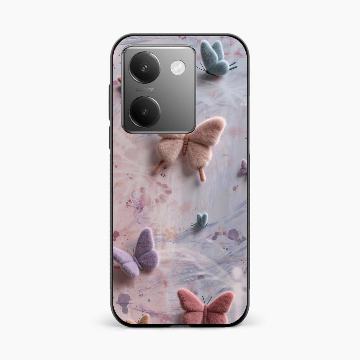 Fluffy Butterfly Vivo Y200 Pro 5G Aesthetic Back Cover