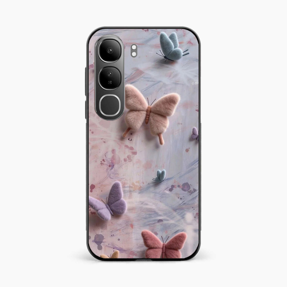 Fluffy Butterfly Vivo Y300 5G Aesthetic Back Cover