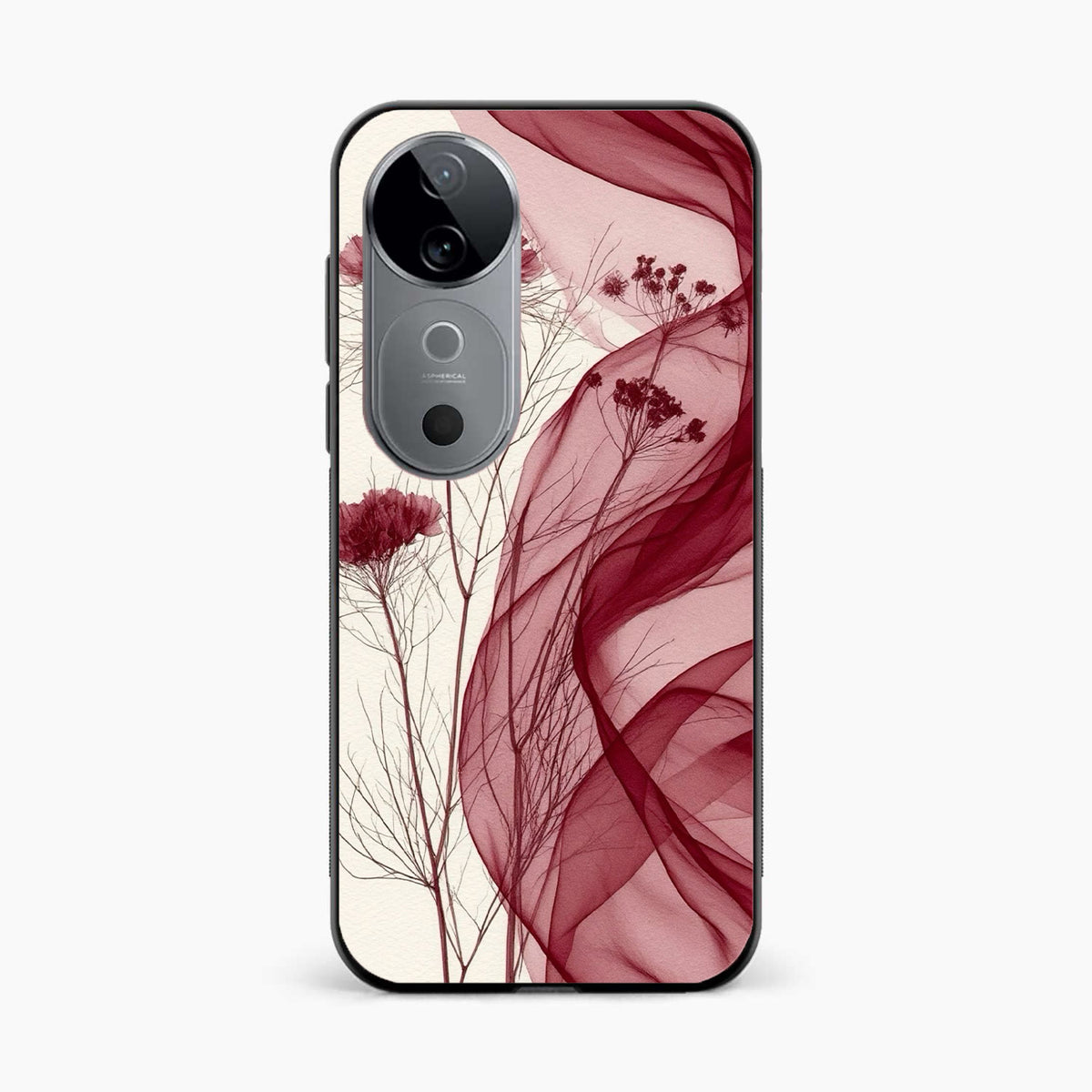 Red Floral Dream Vivo V40 5G Back Cover