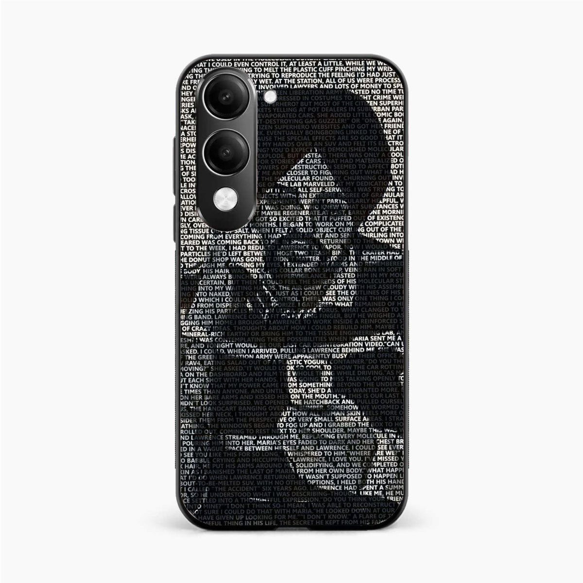Black Text Pattern Vivo Y19s 5G Back Cover