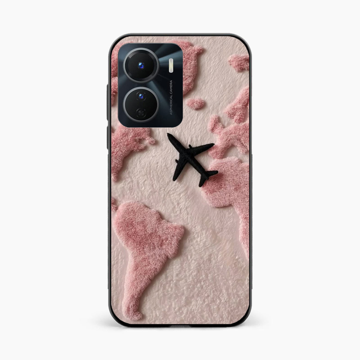 Pink Travel Mood Vivo Y16 Back Cover