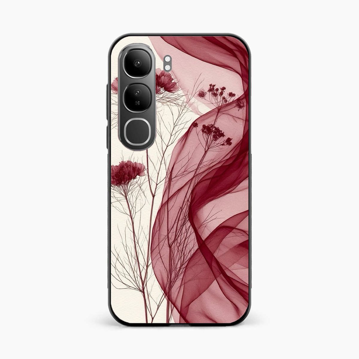 Red Floral Dream Vivo Y300 5G Back Cover