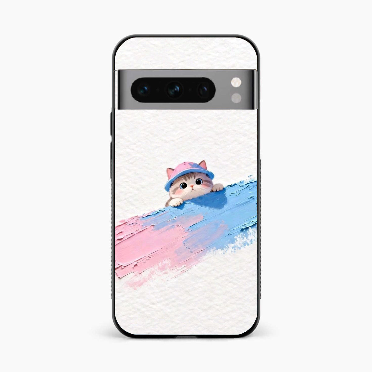 Cute Peekaboo Kitty Google Pixel 8 Pro Back Cover
