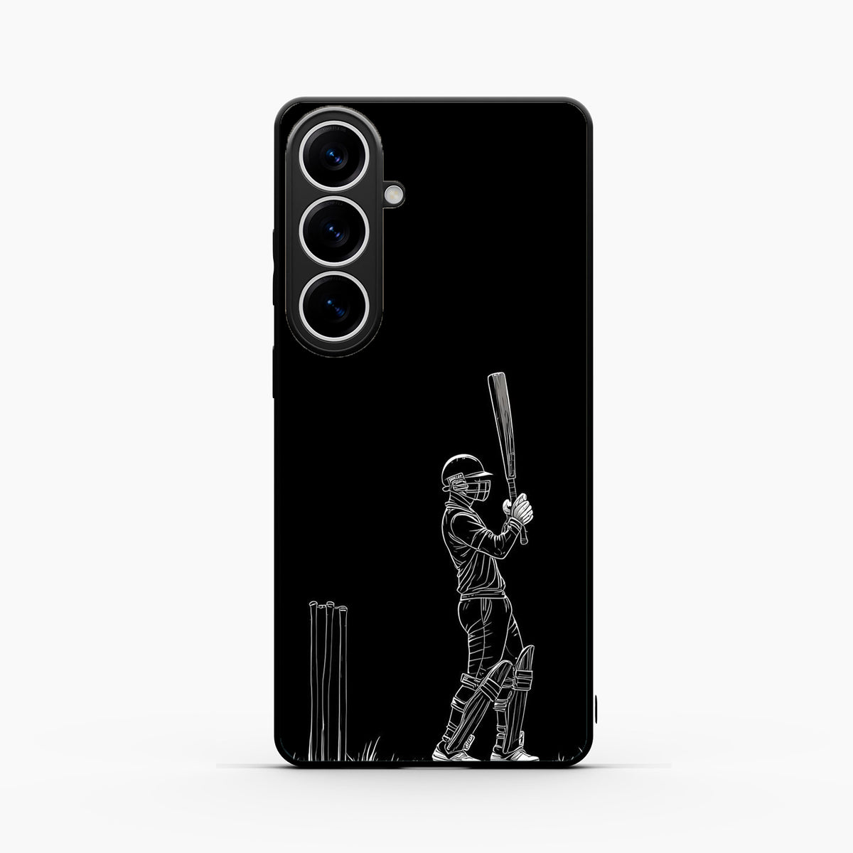 Cricket Minimal Line Art Samsung S26 Back Covers