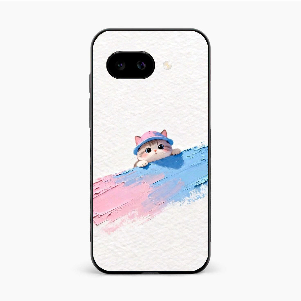 Cute Peekaboo Kitty Google Pixel 9A Back Cover
