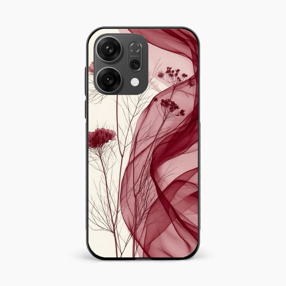 Red Floral Dream Oppo Reno 14 5G Back Cover