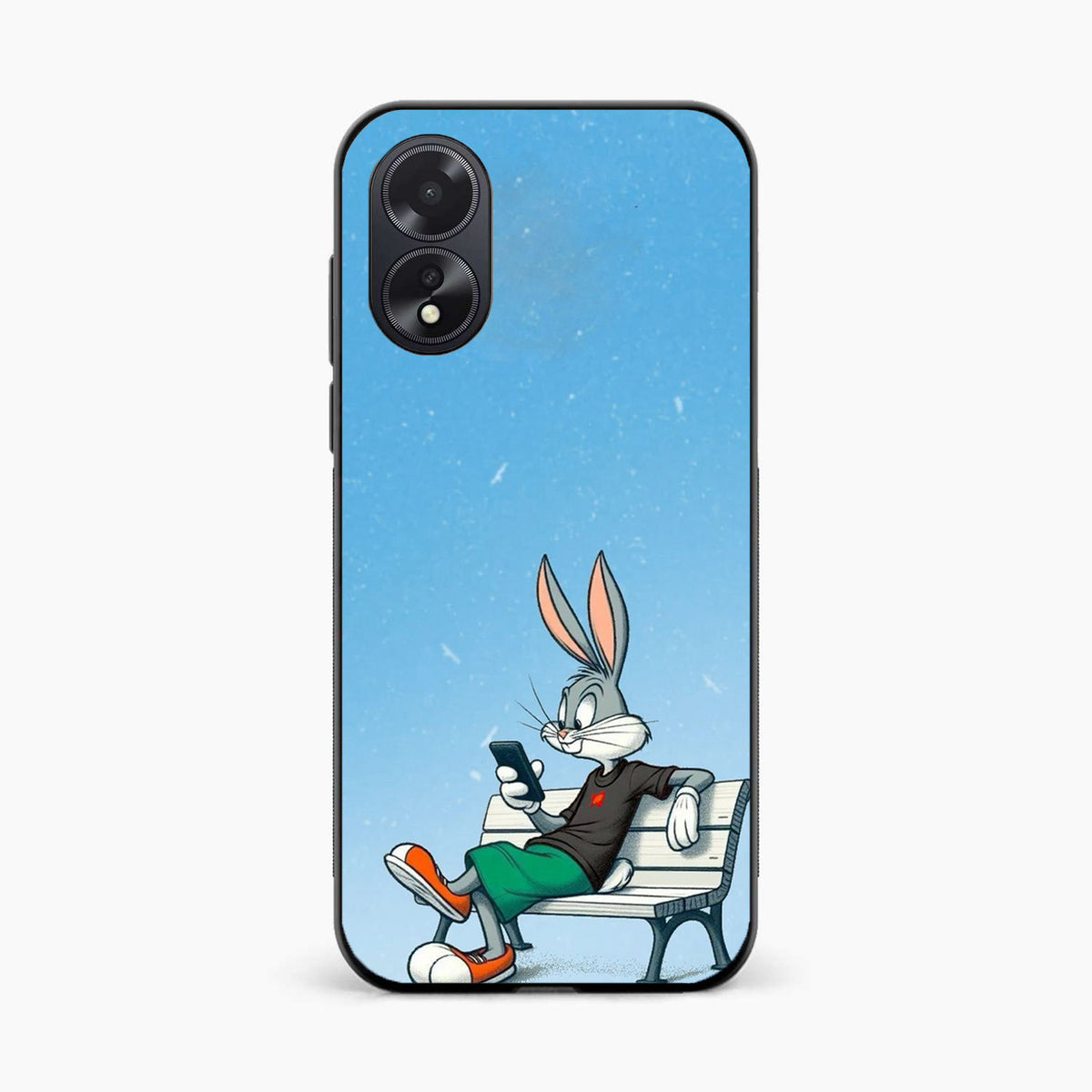Chill Bunny Aesthetic Oppo A38 Back Cover