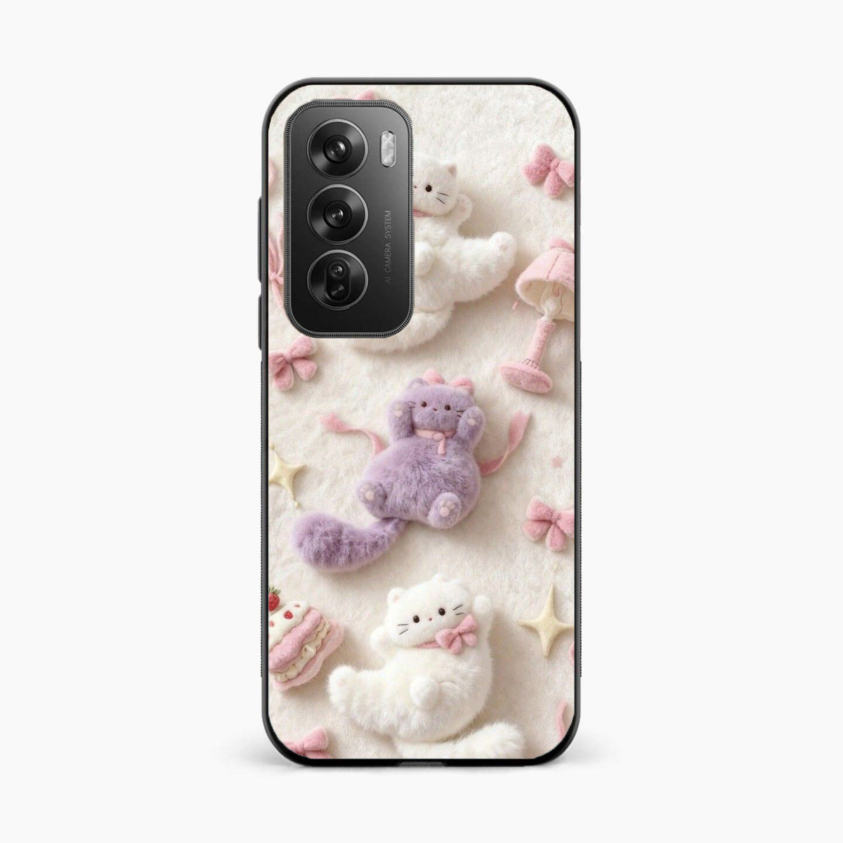 Fluffy Kitty Oppo Reno 12 5G Back Cover