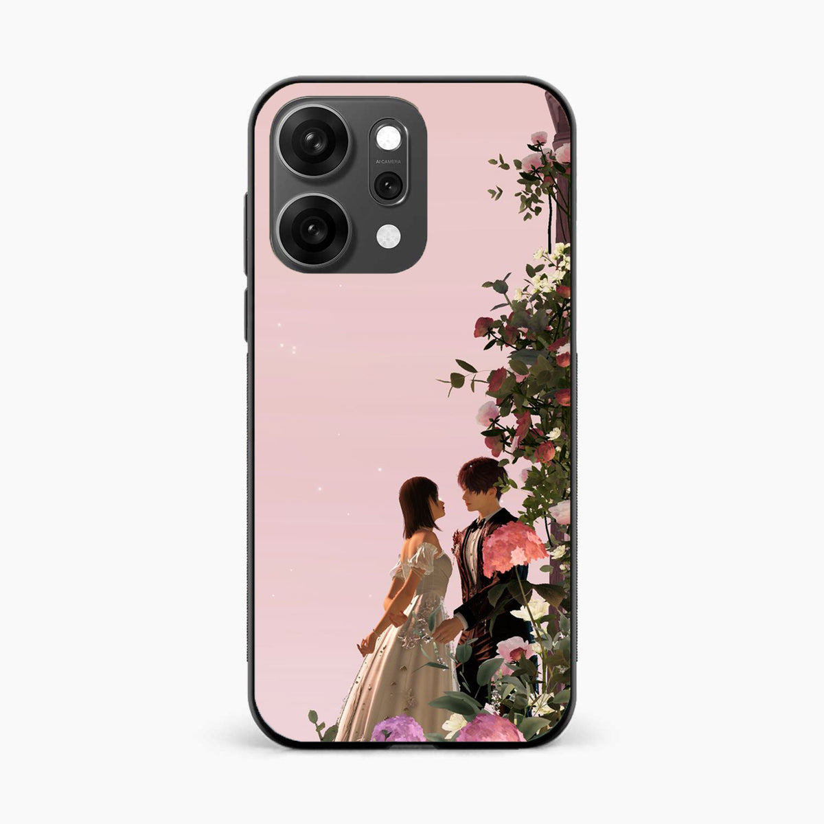 Romantic Blossom Couple Oppo Reno 14 Pro 5G Back Cover