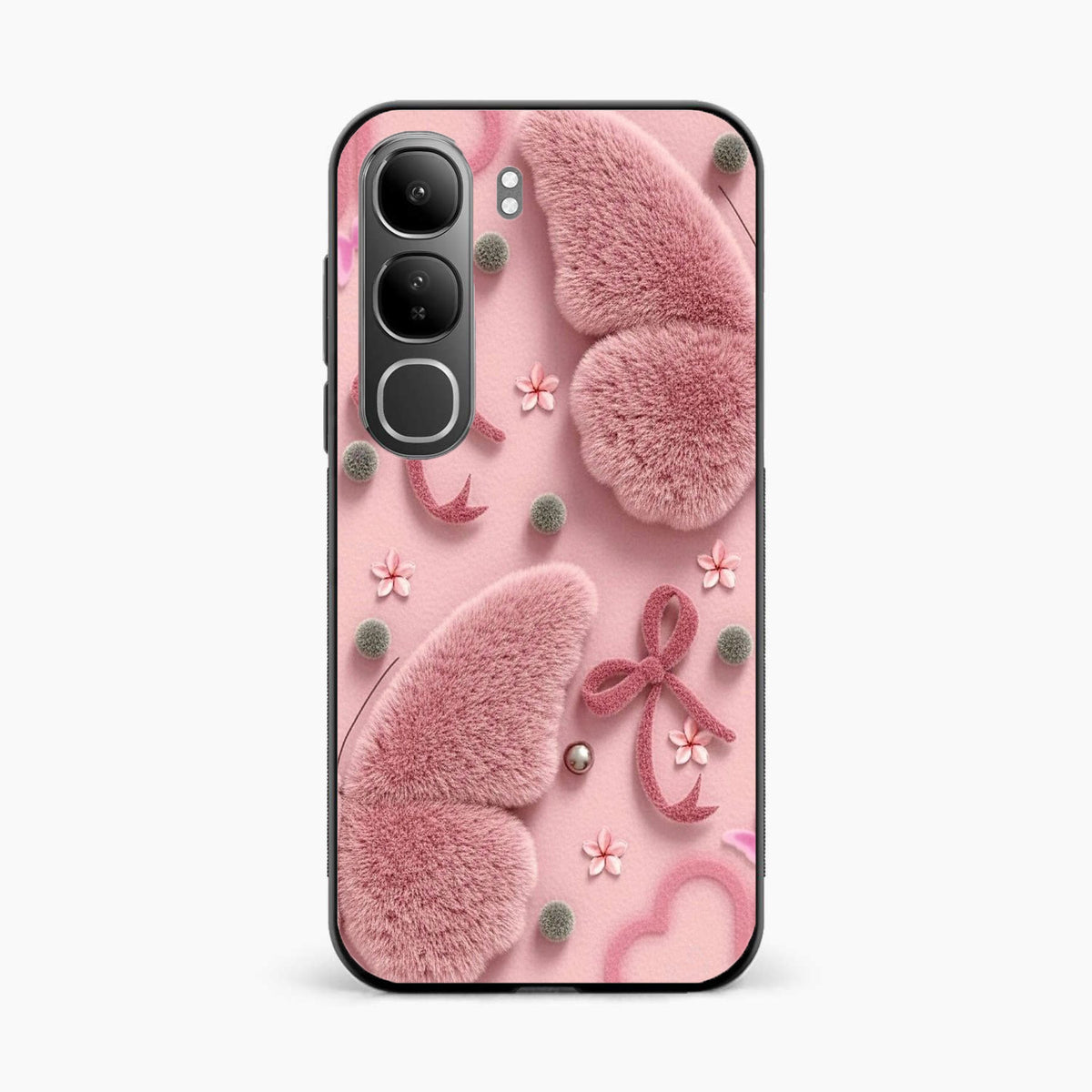 Dreamy Pink Plush Vivo Y300 5G Back Cover