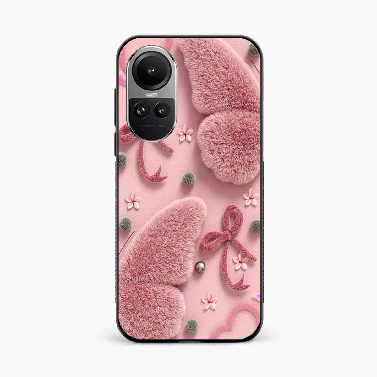 Dreamy Pink Plush Oppo Reno 10 Back Cover
