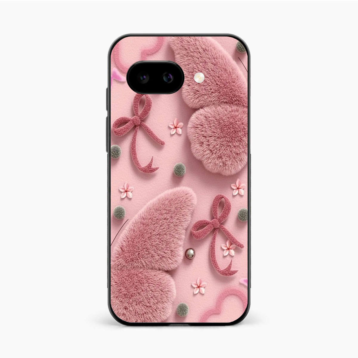 Dreamy Pink Plush Google Pixel 9A Back Cover