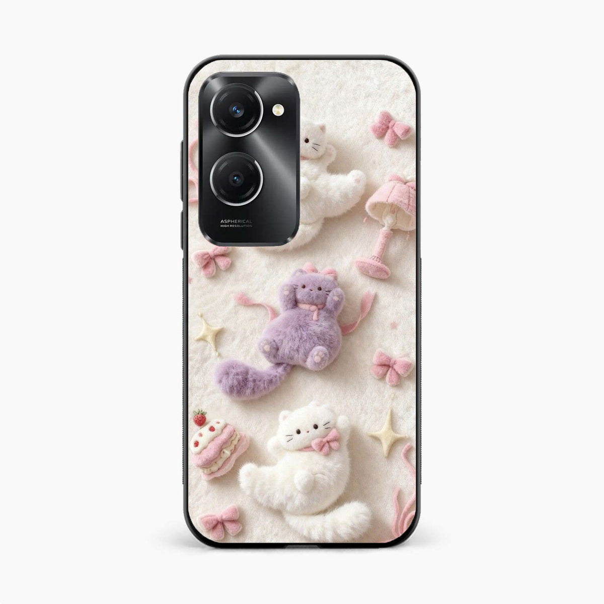 Fluffy Kitty Vivo Y28s 5G Back Cover