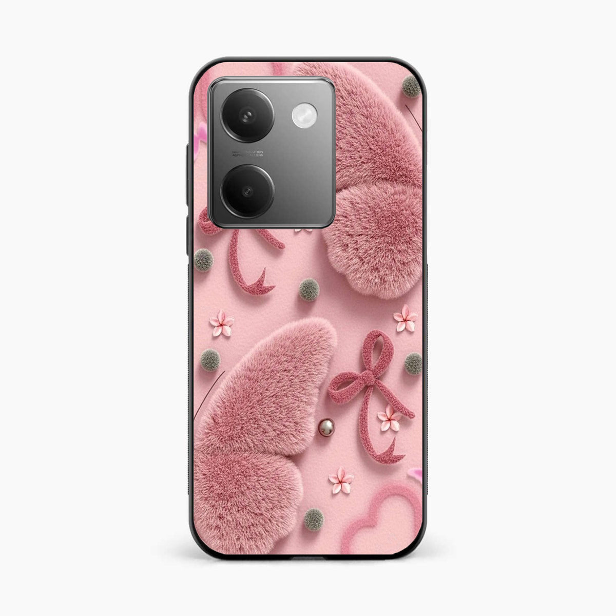 Dreamy Pink Plush Vivo Y200 Pro 5G Back Cover