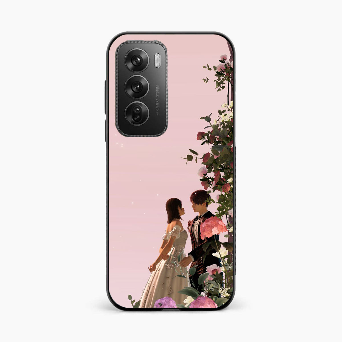Romantic Blossom Couple Oppo Reno 12 5G Back Cover