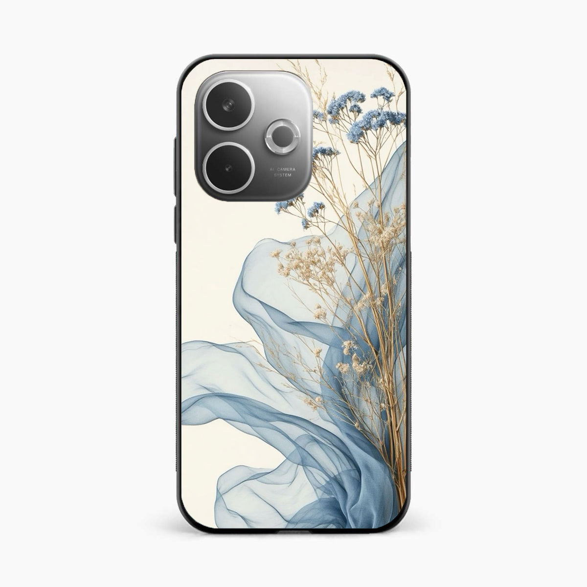 Soft Blue Floral Oppo A5 Pro 5G Back Cover