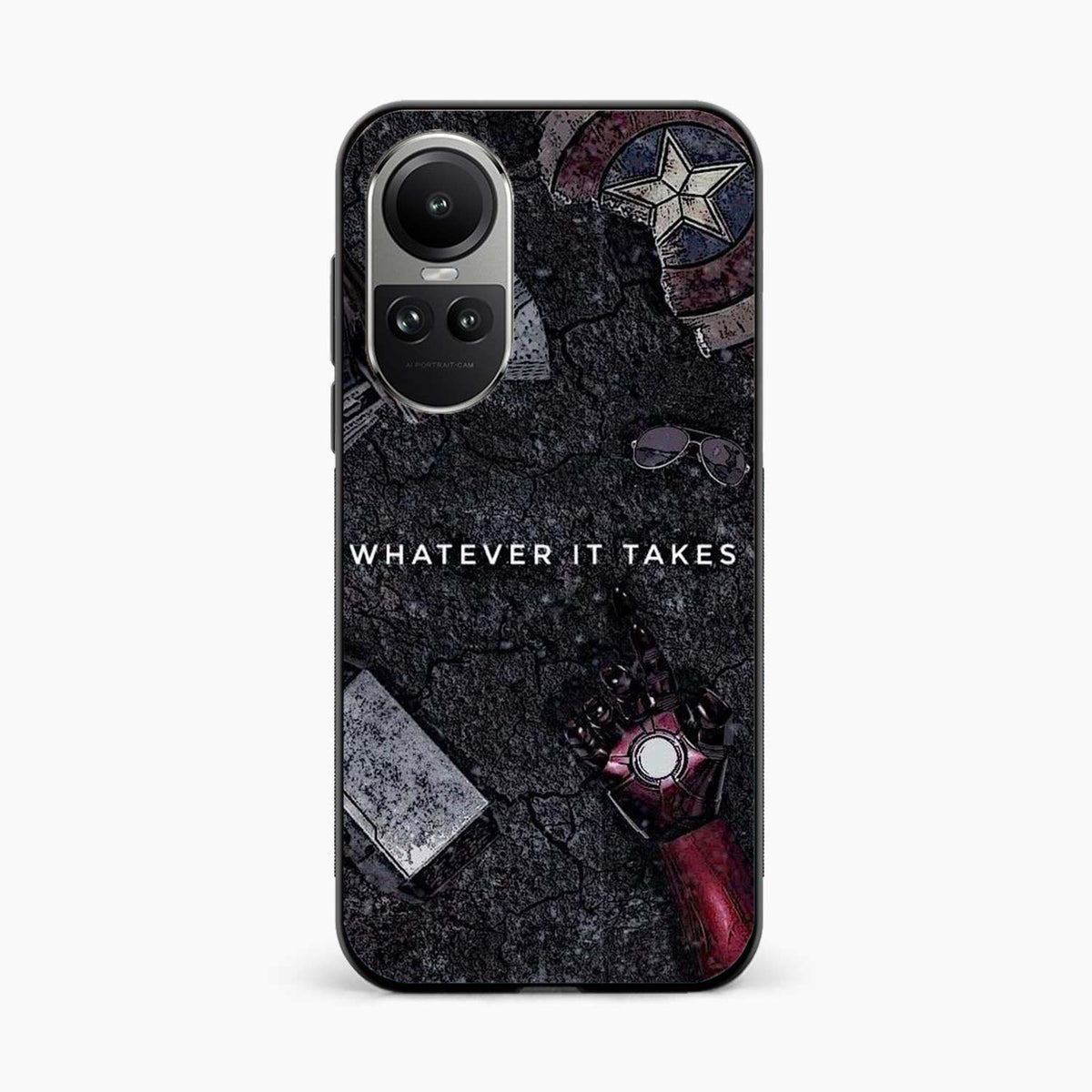 Marvel Inspired Dark Oppo Reno 10 Pro Back Cover