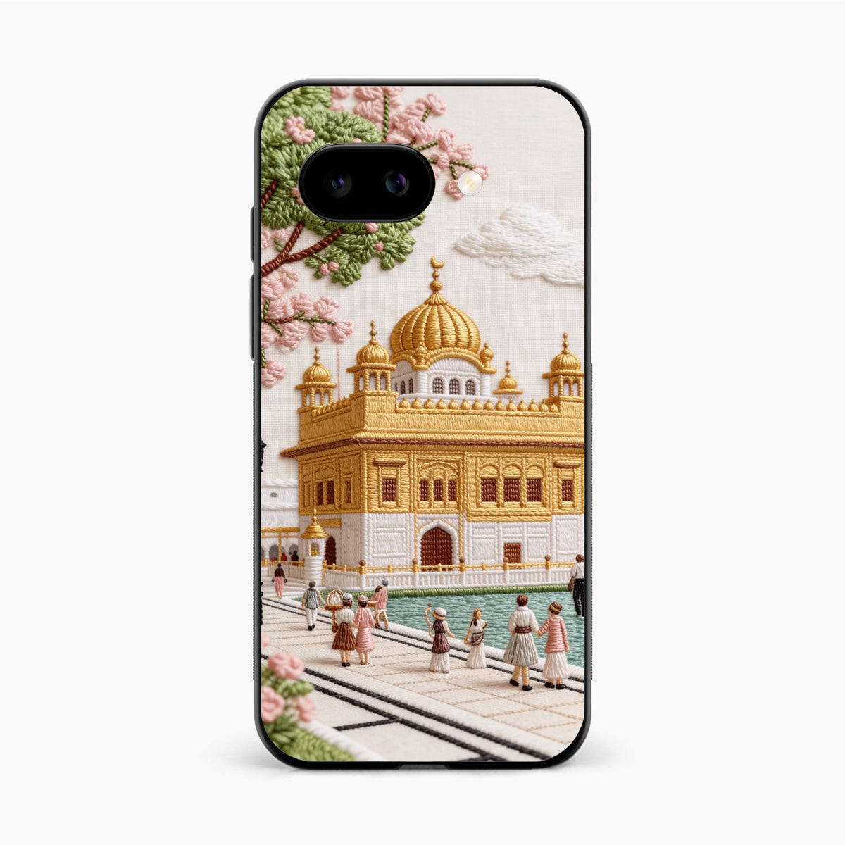 Golden Temple Blossom Premium Google Pixel 9A Back Cover