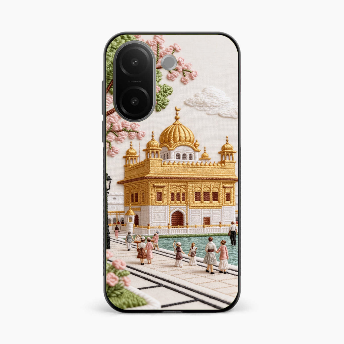 Golden Temple Blossom Premium Vivo V60e 5G Back Cover