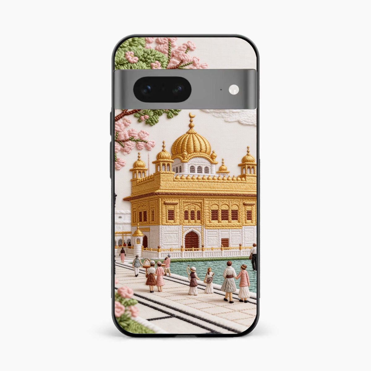Golden Temple Blossom Premium Google Pixel 8 Back Cover