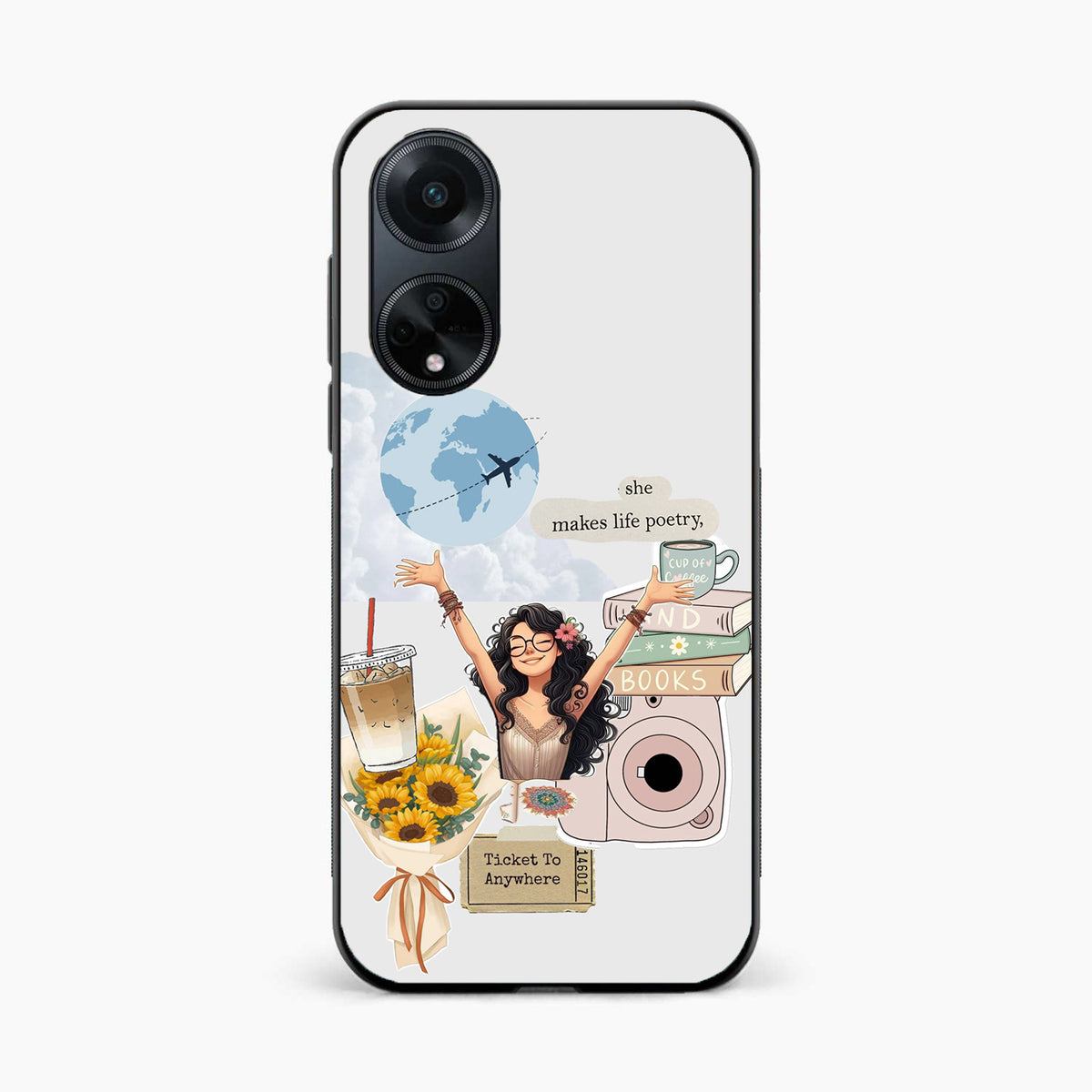 Dreamy Travel Girl Aesthetic Oppo F23 Back Covers