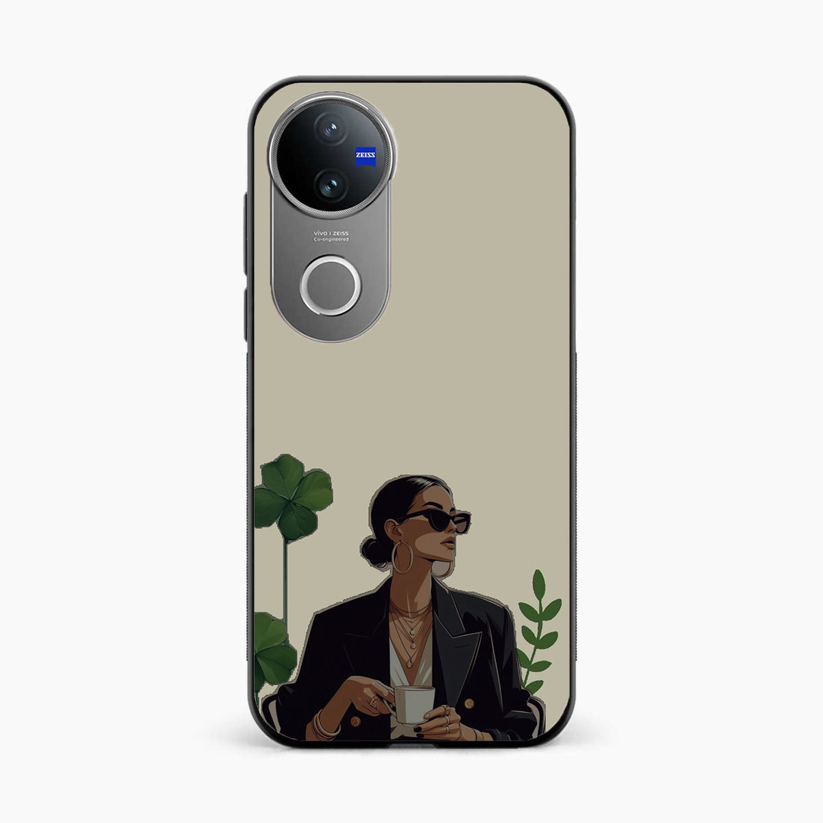 Sassy Minimal Coffee Aesthetic Vivo V50 5g Back Covers