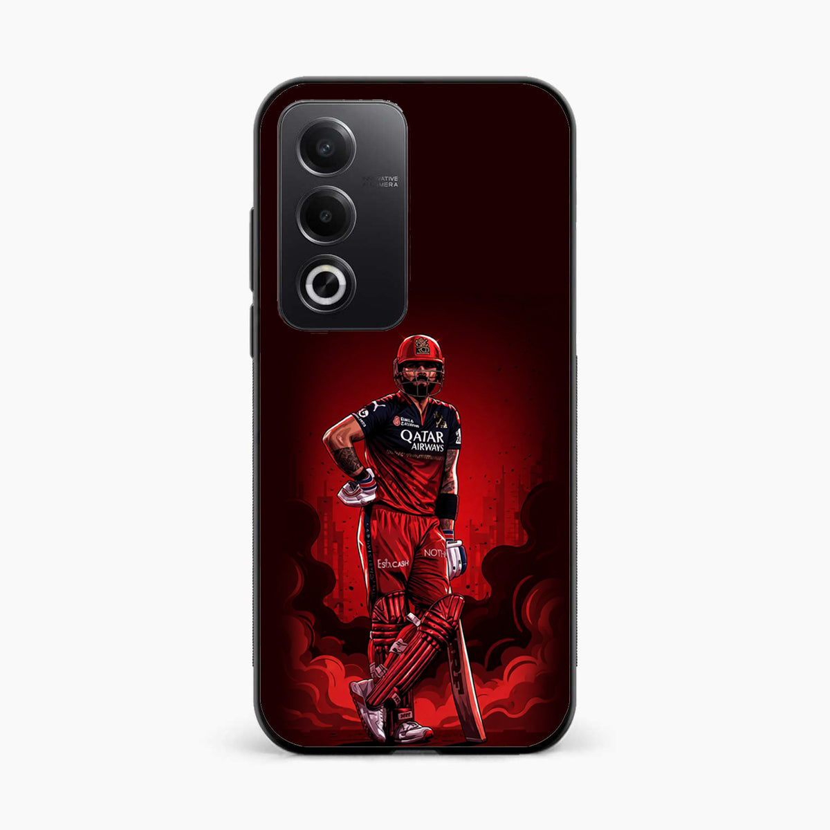 King Kohli Red Art Oppo A3 Pro Back Covers