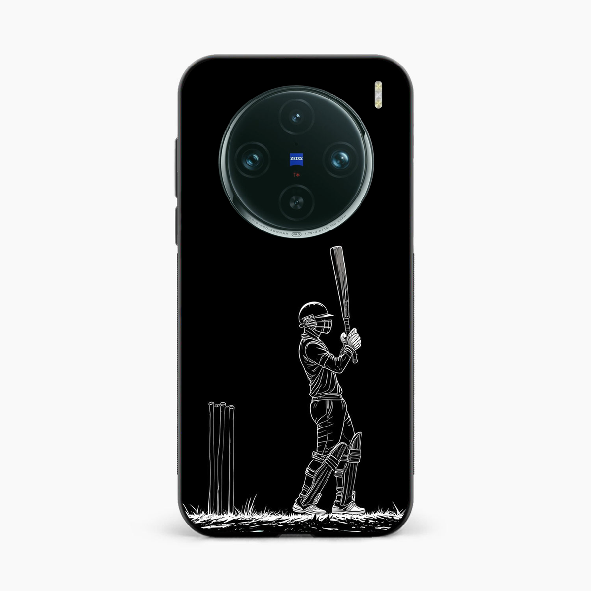 Cricket Minimal Line Art Vivo X100 Back Cover