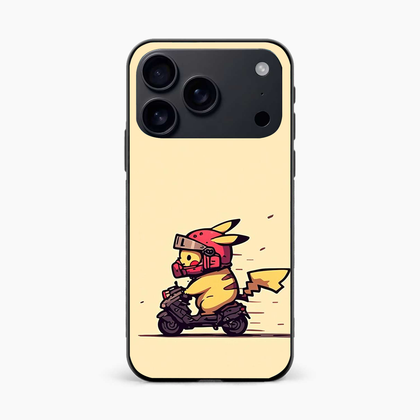 Cute Biker Pikachu Iphone 17 Pro Back Cover