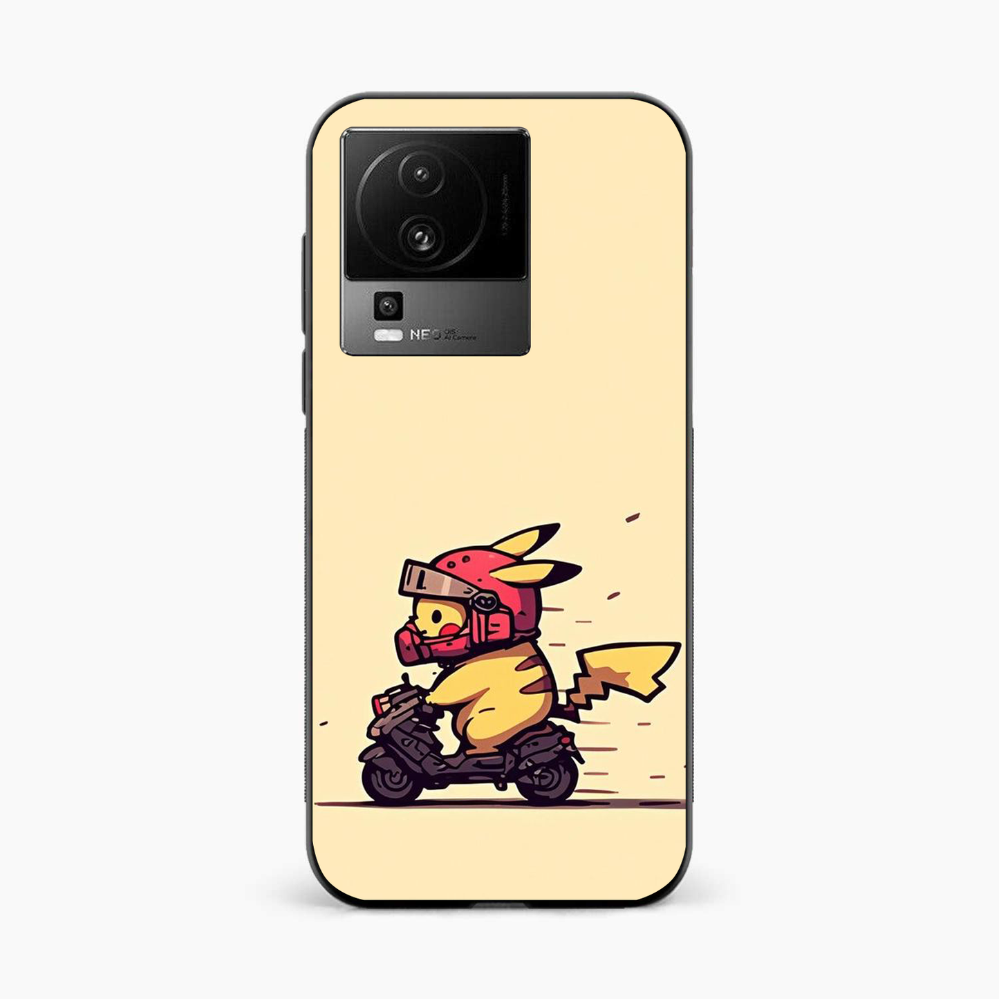 Cute Biker Pikachu Iqoo Neo 7 Pro 5G Back Cover