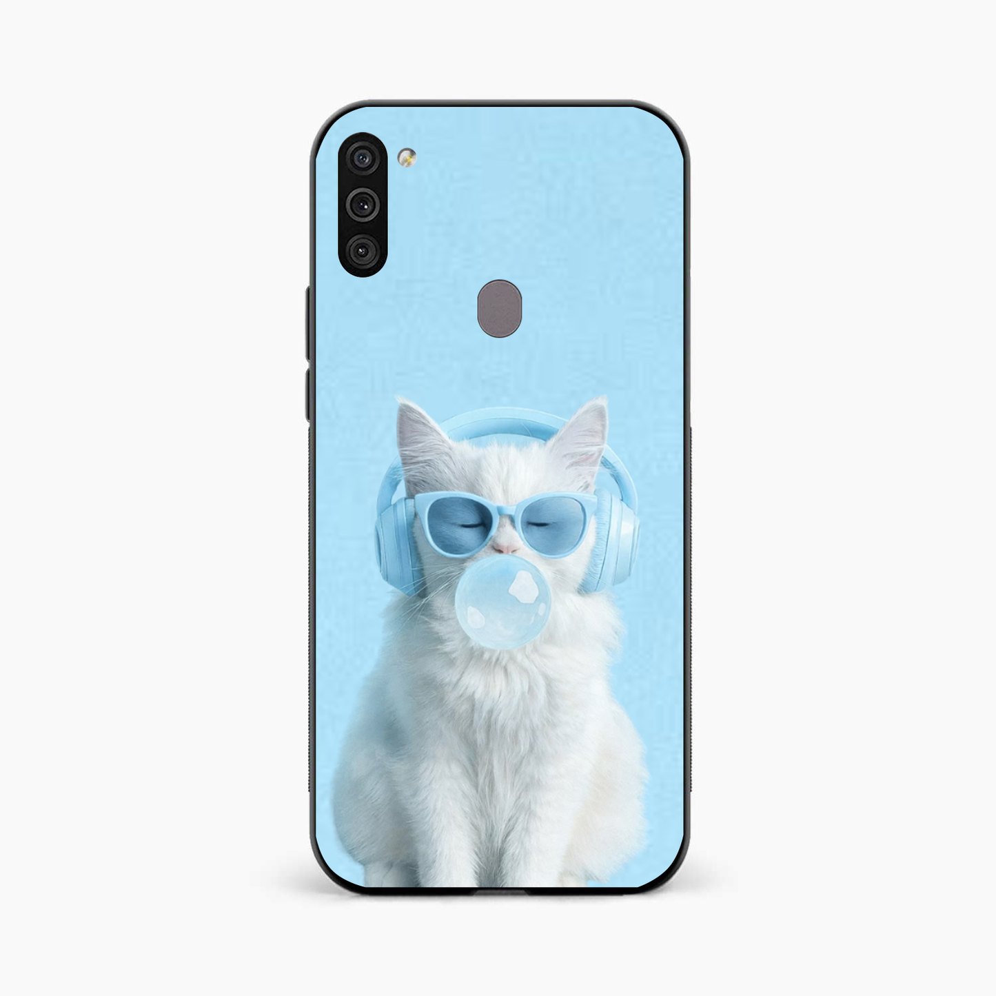 Cute Kitty Music Vibes Samsung A11 Back Cover