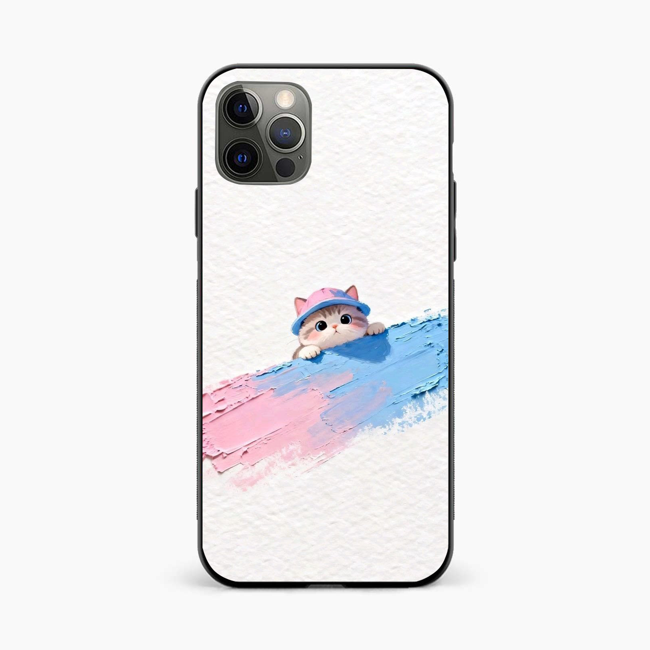 Cute Peekaboo Kitty Iphone 16 Pro Back Cover