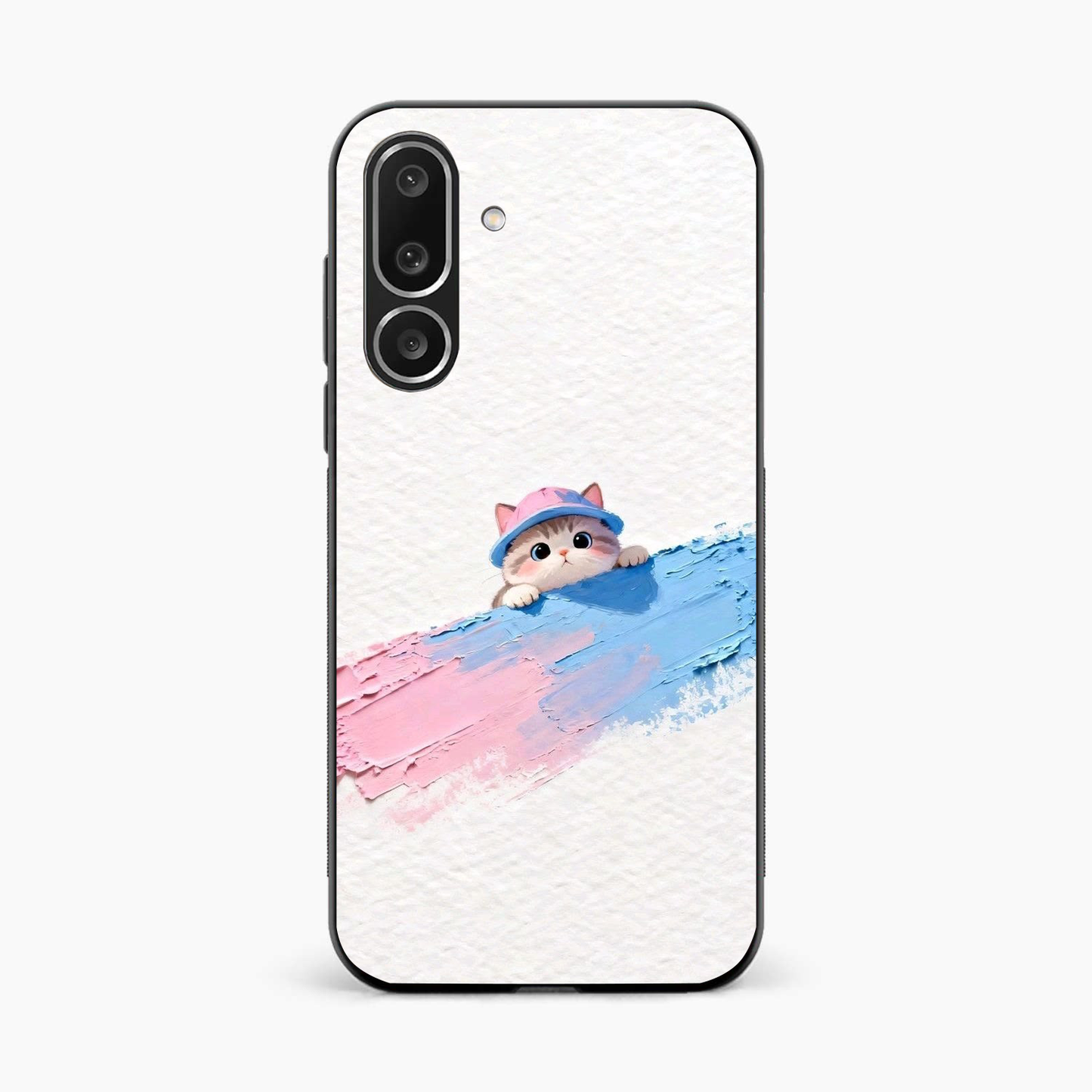 Cute Peekaboo Kitty Samsung M36 Back Cover