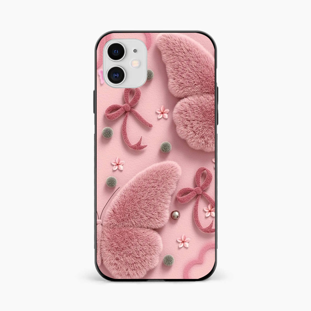 Dreamy Pink Plush iPhone 12 Back Cover