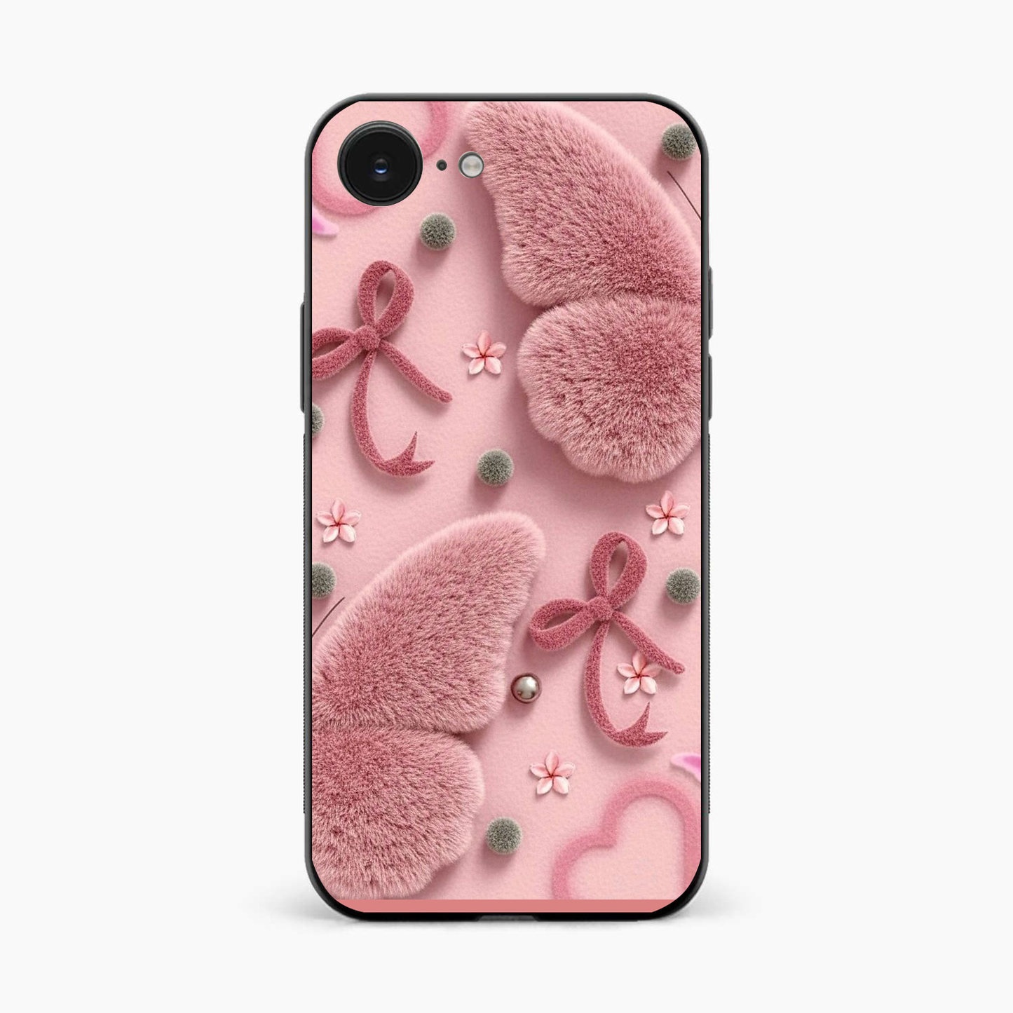 Dreamy Pink Plush Iphone 16e Back Cover