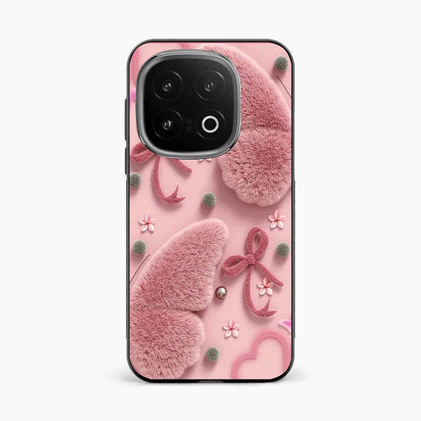 Dreamy Pink Plush Iqoo 13 5G Back Cover