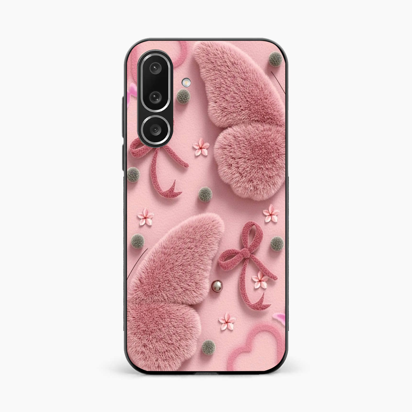 Dreamy Pink Plush Samsung M36 Back Cover