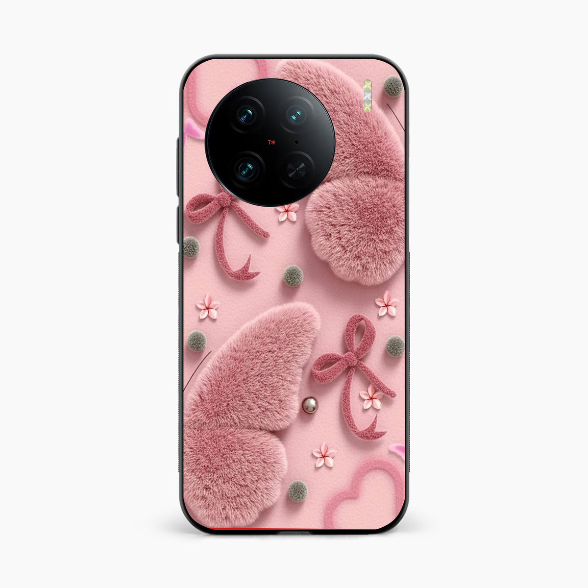 Dreamy Pink Plush Vivo X90 Pro Back Cover