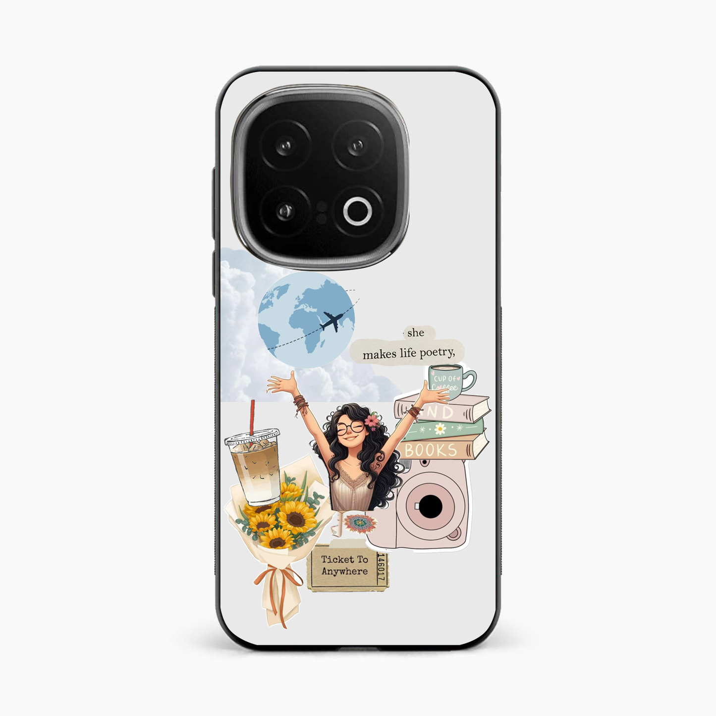 Dreamy Travel Girl Aesthetic Iqoo 13 5G Back Cover
