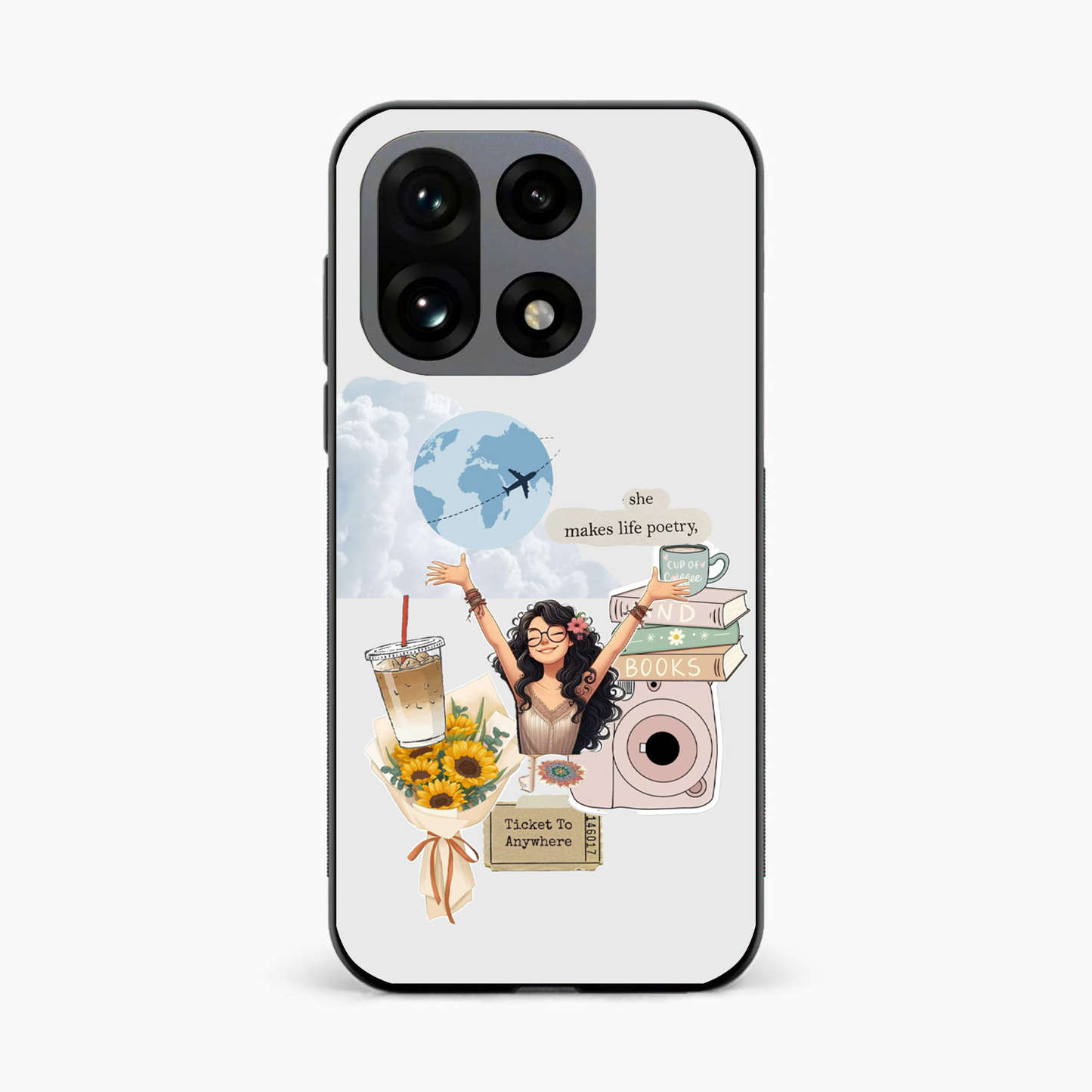 Dreamy Travel Girl Aesthetic OnePlus 15 5G Back Cover