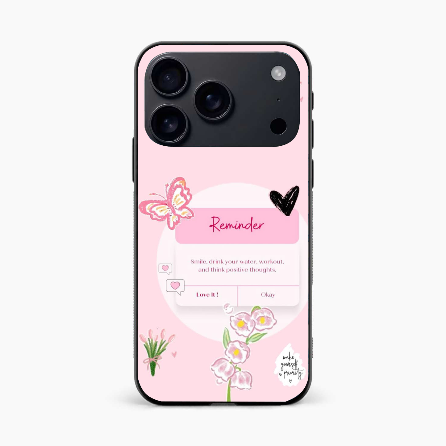 Floral Reminder Iphone 17 Pro Back Cover
