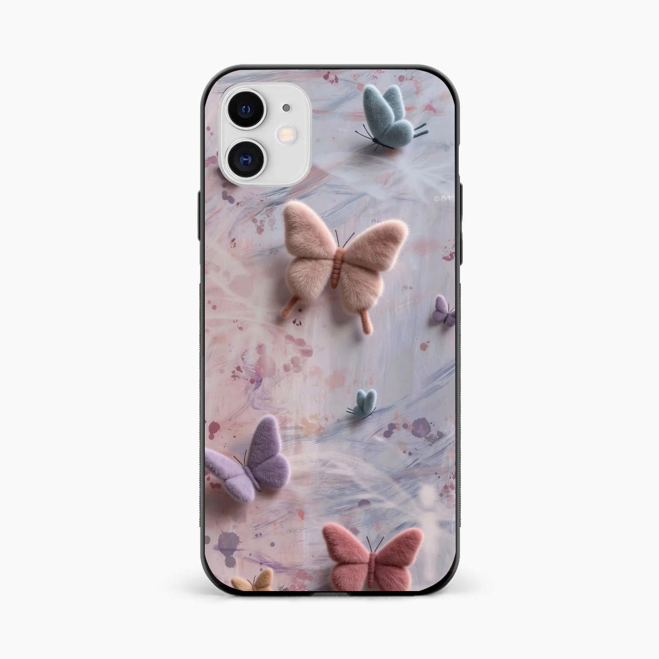Fluffy Butterfly iPhone 12 Aesthetic Back Cover