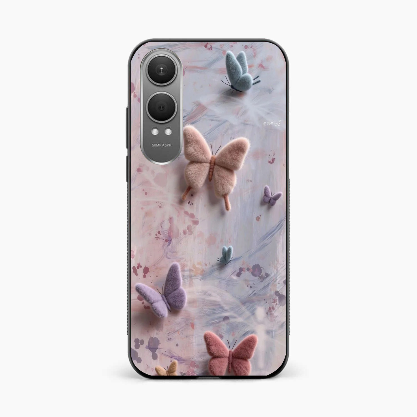 Fluffy Butterfly OnePlus Nord CE 4 Lite Aesthetic Back Cover