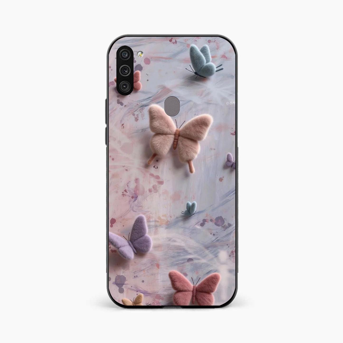 Fluffy Butterfly Samsung A11 Aesthetic Back Cover