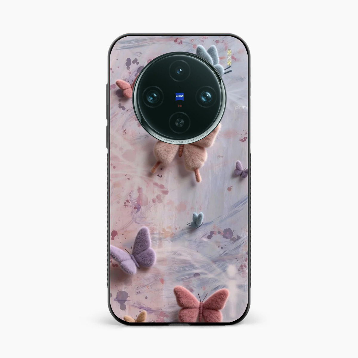 Fluffy Butterfly Vivo X100 Aesthetic Back Cover