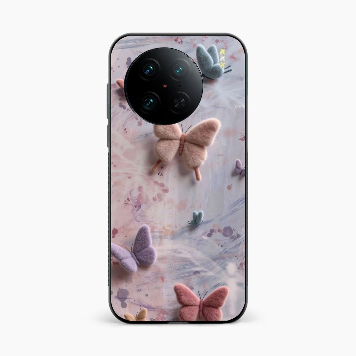 Fluffy Butterfly Vivo X90 Aesthetic Back Cover