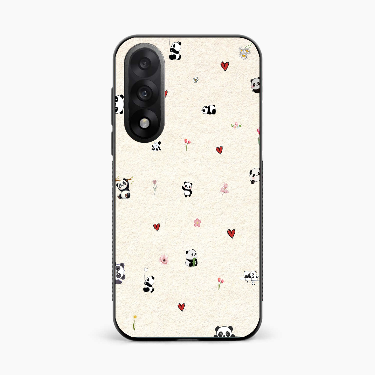 Panda Hearts & Flowers OnePlus Nord 5 5G Back Cover